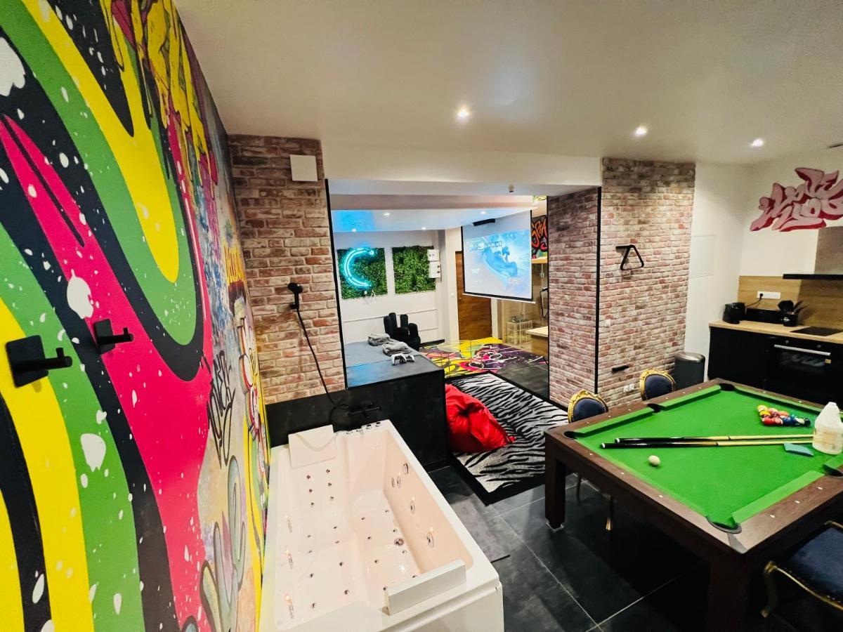 Capsule Street Art - Sauna- Jacuzzi - Playstation 5 - Billard - Netflix - Home Cinema - Terrasse Дуэ Экстерьер фото