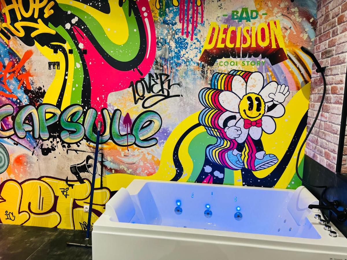 Capsule Street Art - Sauna- Jacuzzi - Playstation 5 - Billard - Netflix - Home Cinema - Terrasse Дуэ Экстерьер фото