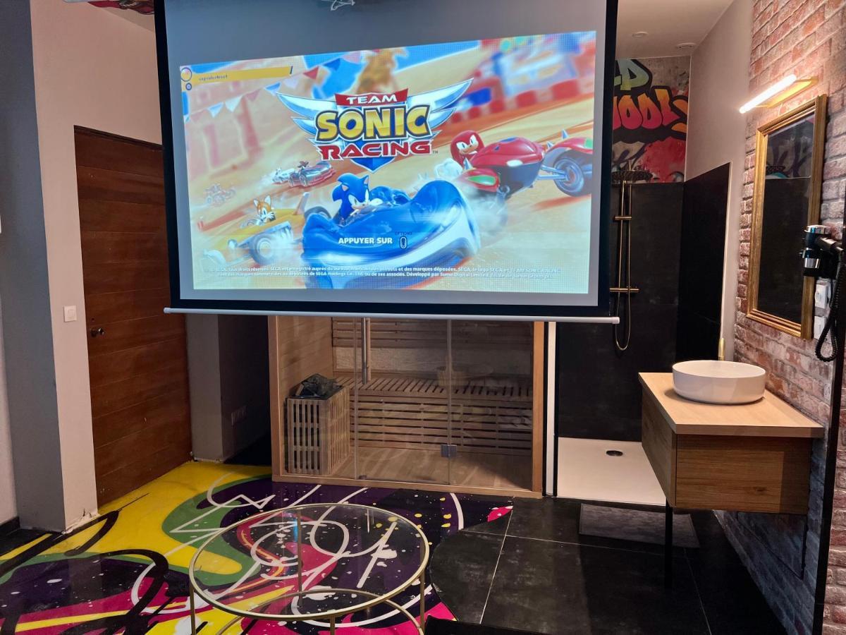 Capsule Street Art - Sauna- Jacuzzi - Playstation 5 - Billard - Netflix - Home Cinema - Terrasse Дуэ Экстерьер фото